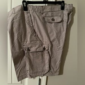 Club Room beige/brown striped cargo shorts 40